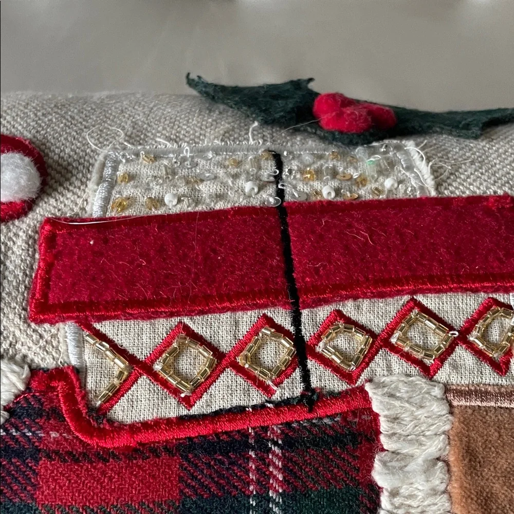 Festive Dachshund Holiday Pillow made by Secret Celebrity